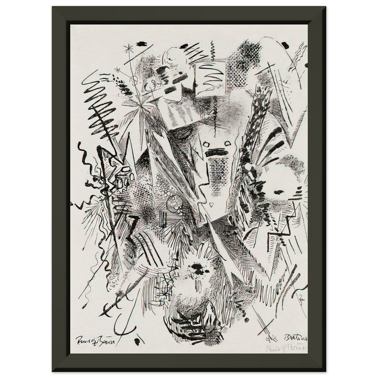 Rudolf Bauer  BANTAMA 1921 Premium Metal Framed Art Print / Poster