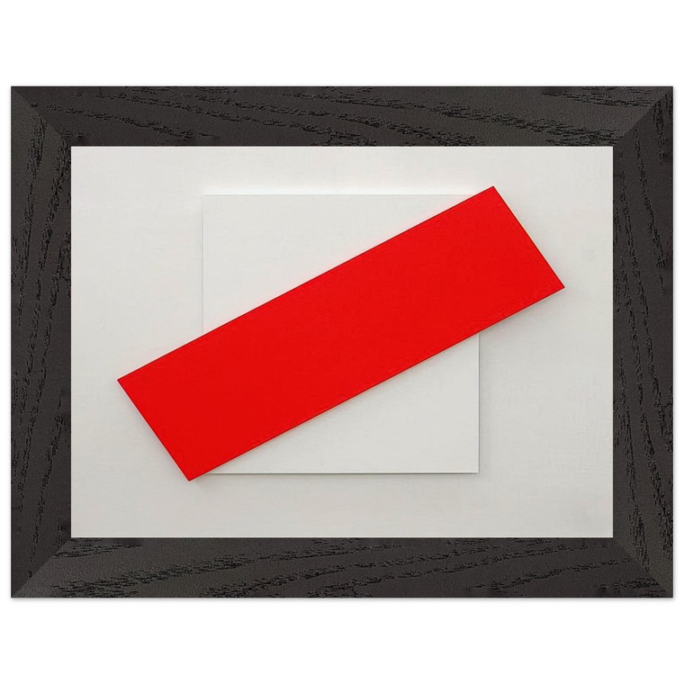 Ellsworth Kelly  Red Diagonal Premium Wooden Framed Art Print / Poster