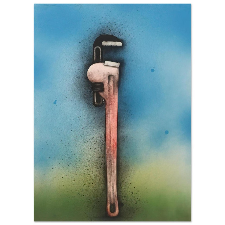 Jim Dine  BIG RED WRENCH IN A LANDSCAPE 1973 Fine Art Poster / Art Print