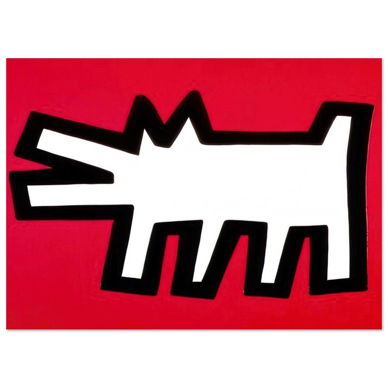 Keith Haring  BARKING DOG 1990 N2 Fine Art Poster / Art Print