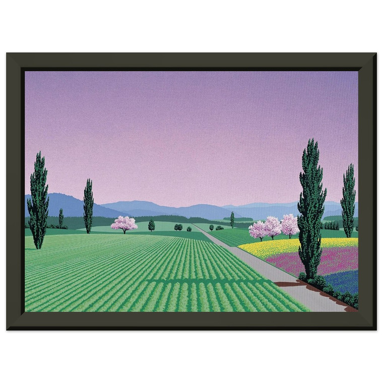 Hiroshi Nagai  Farmlands Premium Metal Framed Art Print / Poster