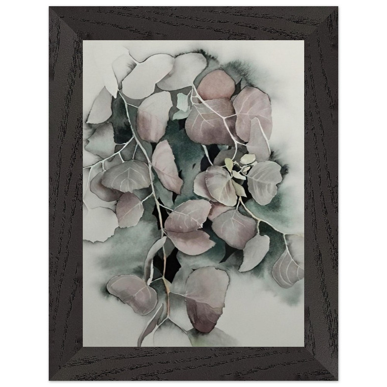 Eyvind Earle  Autumn Leaves Premium Wooden Framed Art Print / Poster