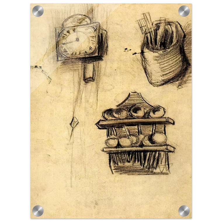 Vincent van Gogh  Clock Clog with Cutlery and a Spoon Rack Acrylic Print