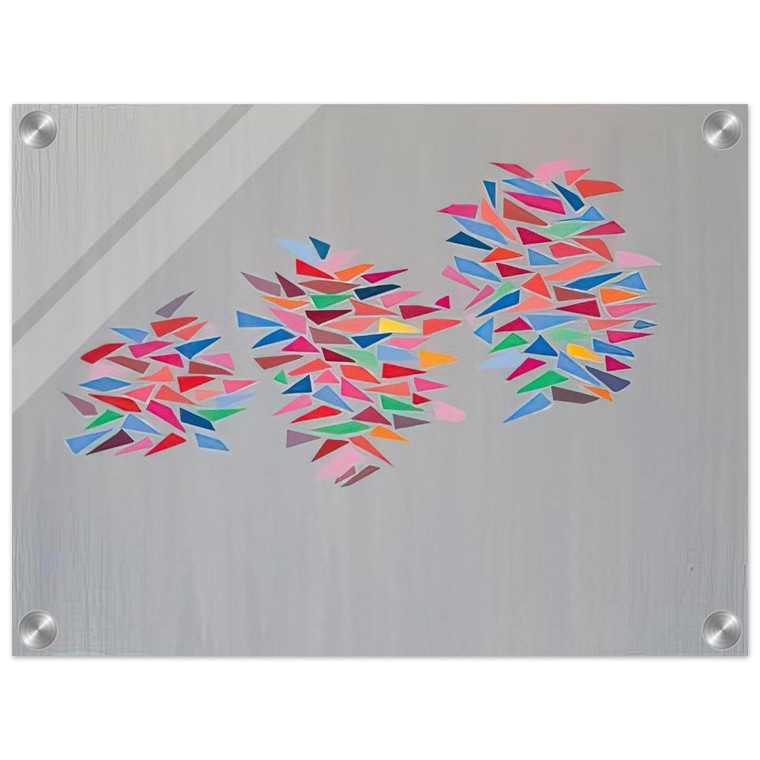 Robert Goodnough  Colors on Gray  1976 Acrylic Print