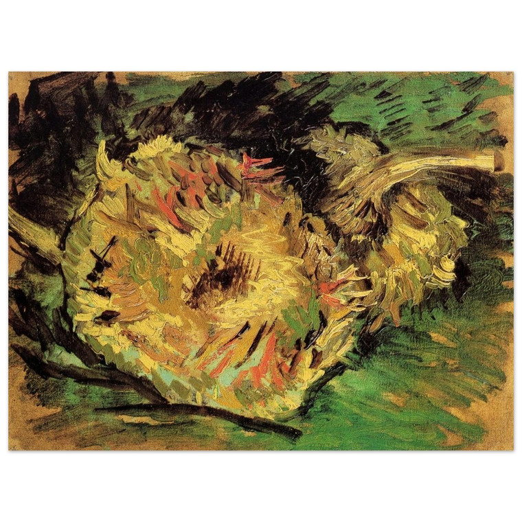 Vincent van Gogh  Two Cut Sunflowers Aluminum Print