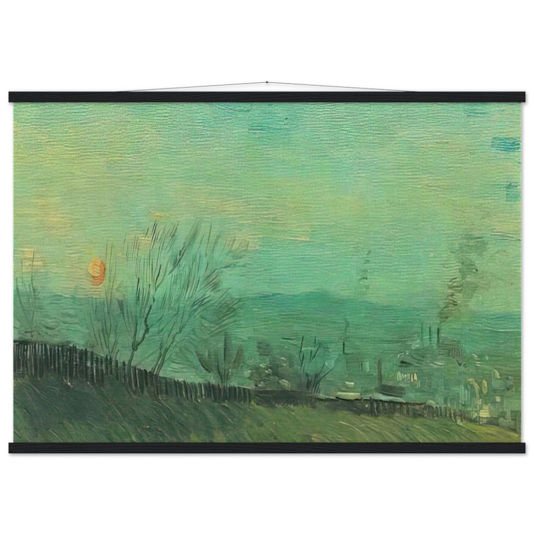 Van Gogh Factories in Moonlight Matte Paper Poster with Hanger