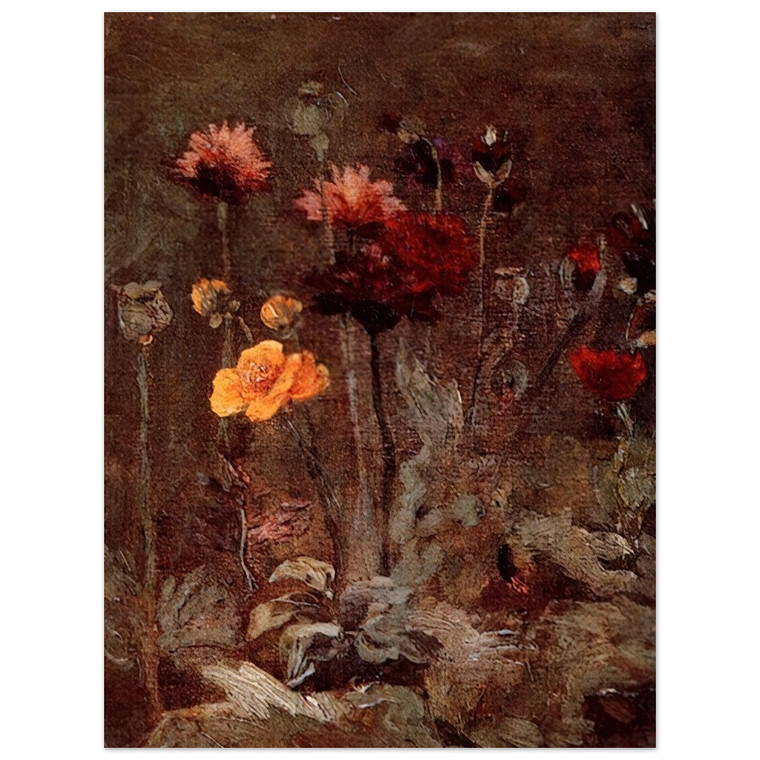 Vincent van Gogh  Still Life with Scabiosa and Ranunculus Aluminum Print