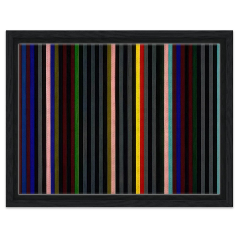 Gene Davis  Black Grey Beat  1964 Framed Canvas