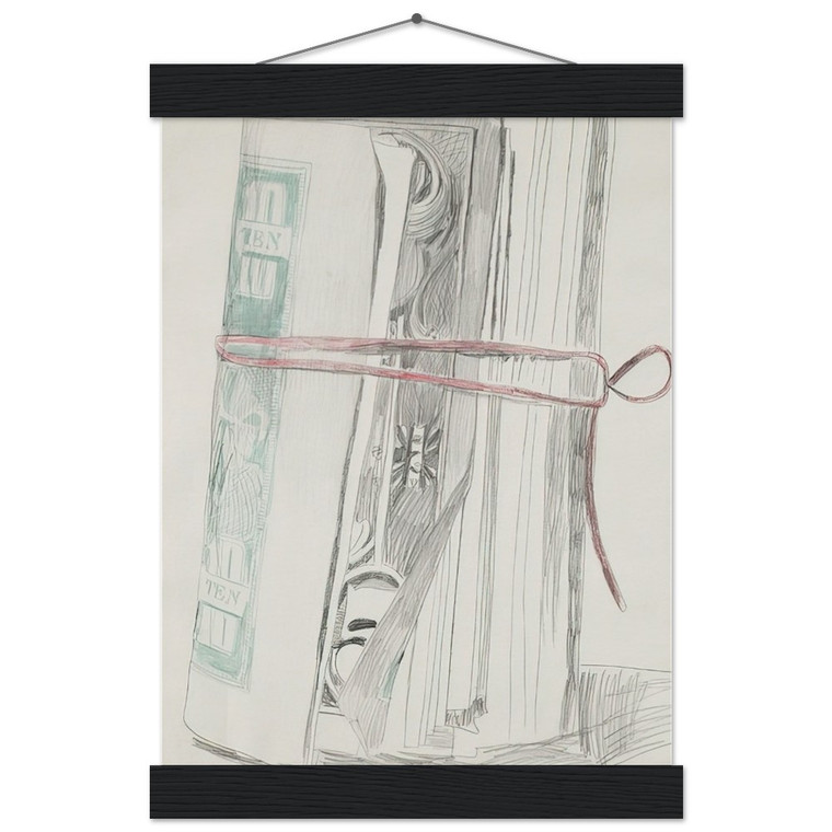 Andy Warhol  Roll of Bills Museum-Quality Matte Paper Poster with Hanger