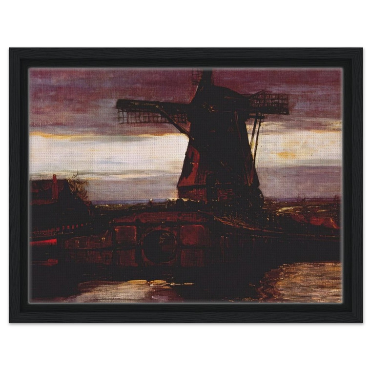 Piet Mondrian  Stammer Mill with Streaked Sky Framed Canvas