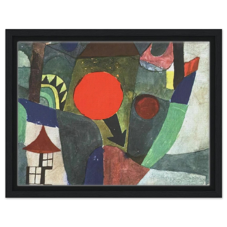 Paul Klee  WITH THE SETTING SUN 1919 Framed Canvas