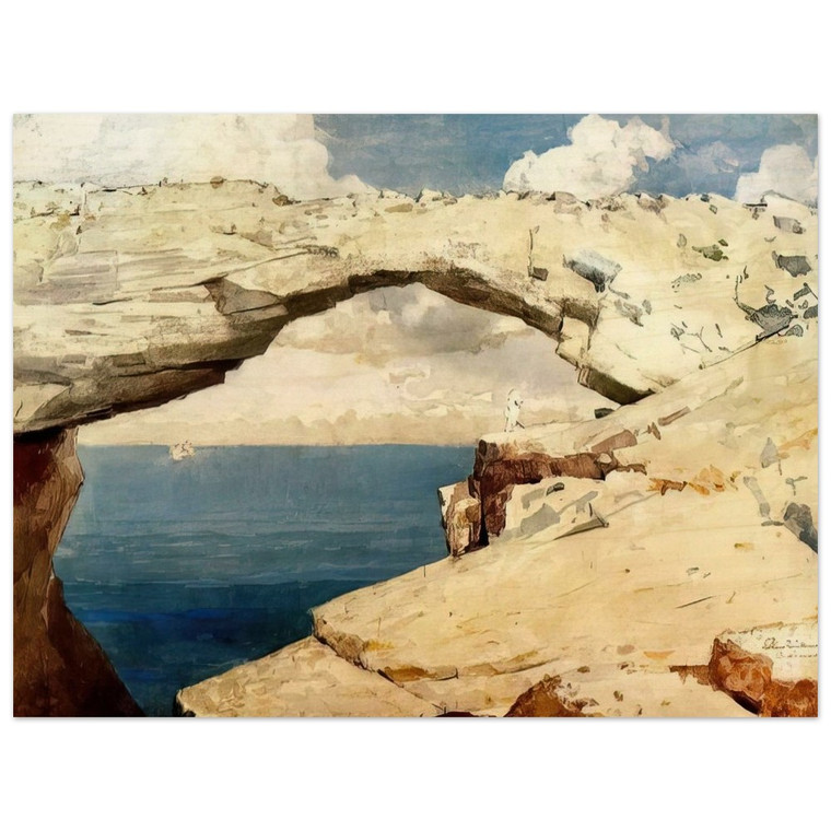 Winslow Homer  GLASS WINDOWS BAHAMAS 1885 Wood Print