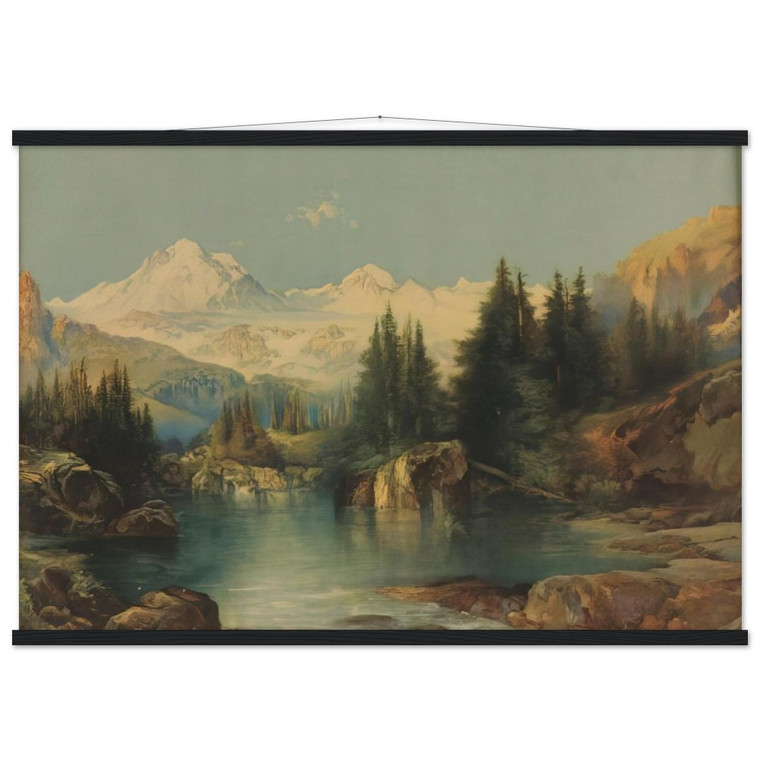 Thomas Moran View of the Rocky Mountains Museum-Quality Matte Poster with Hanger