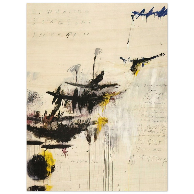 Cy Twombly  Quattro stagioni I Inverno Wood Print