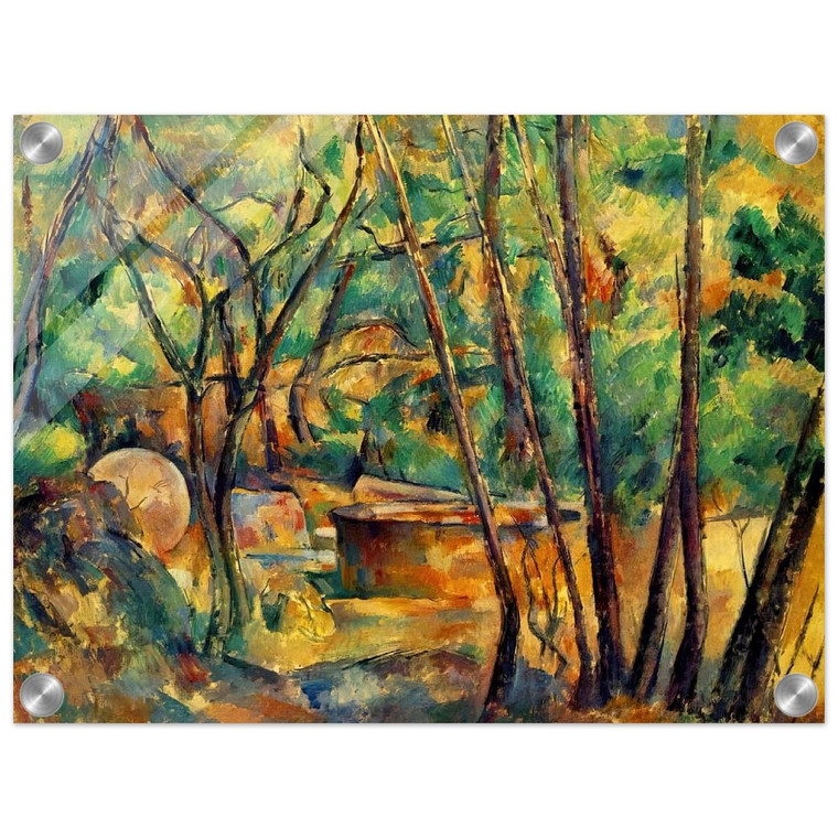 Paul Cezanne  Millstone and Cistern Under Trees Acrylic Print