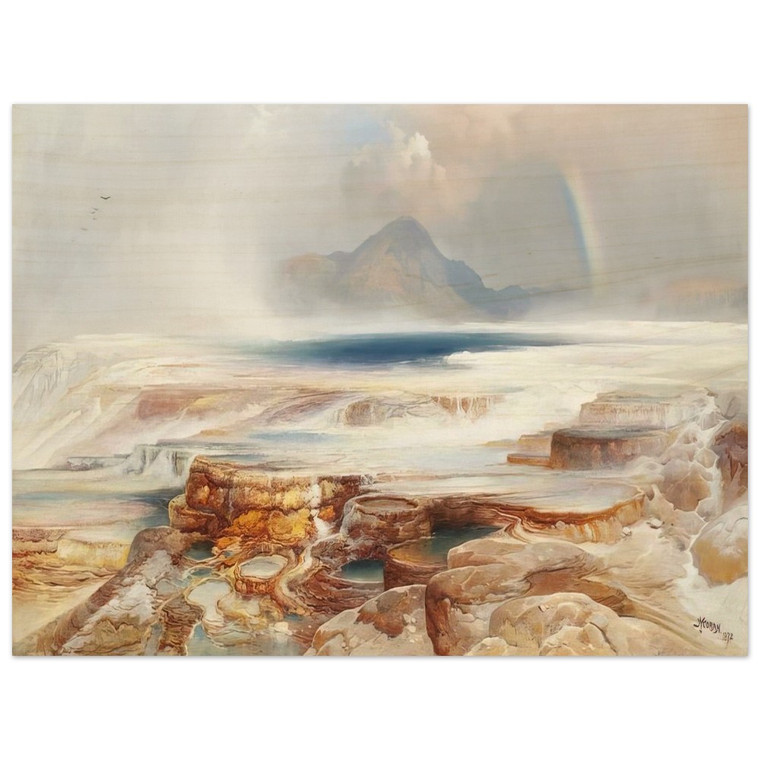 Thomas Moran  Hot Springs of the Yellowstone Wood Print
