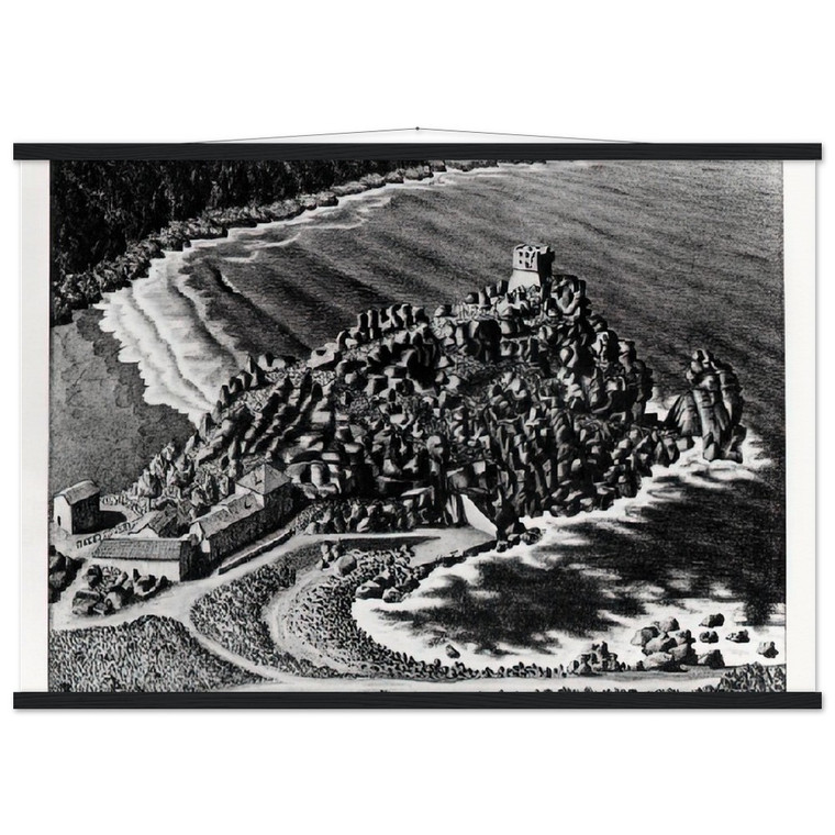 MC Escher GULF OF PORTO CORSICA DECEMBER 1933 Matte Poster with Hanger