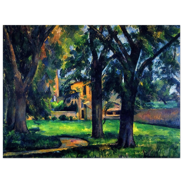 Paul Cezanne  Chestnut Tree and Farm Aluminum Print