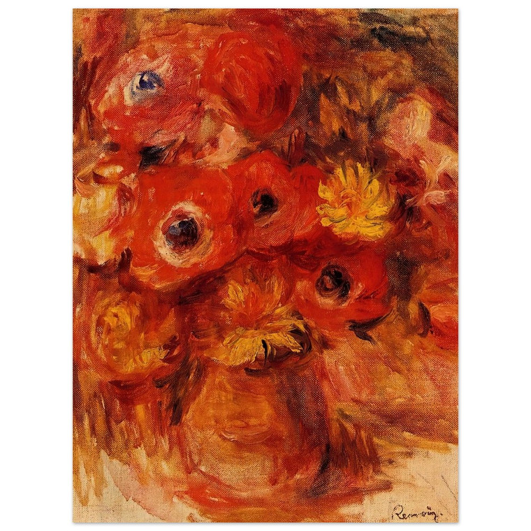 PierreAuguste Renoir  Vase of Anemones Wood Print