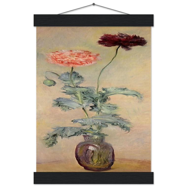 claude monet  Red and Pink Poppies Museum-Quality Matte Paper Poster with Hanger