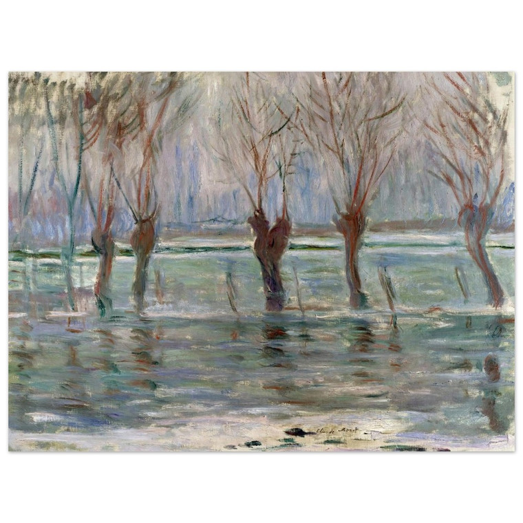 claude monet  Flood Waters Aluminum Print