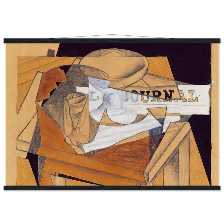 Juan Gris BOWL GLASS AND NEWSPAPER Museum Quality Matte Paper Poster with Hanger