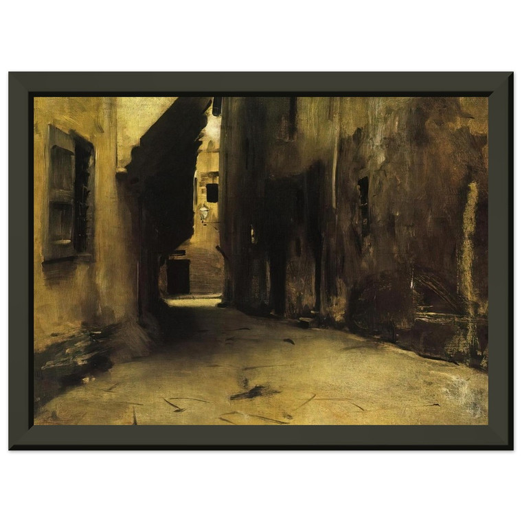 John Singer Sargent  A Street in Venice Premium Metal Framed Art Print / Poster