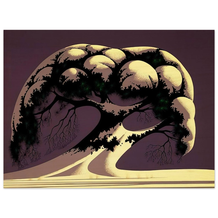 Eyvind Earle  Snow Tree Wood Print