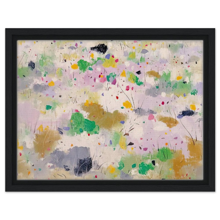 Wu Guanzhong Blooming Mountain Abstract Ink Wash Canvas