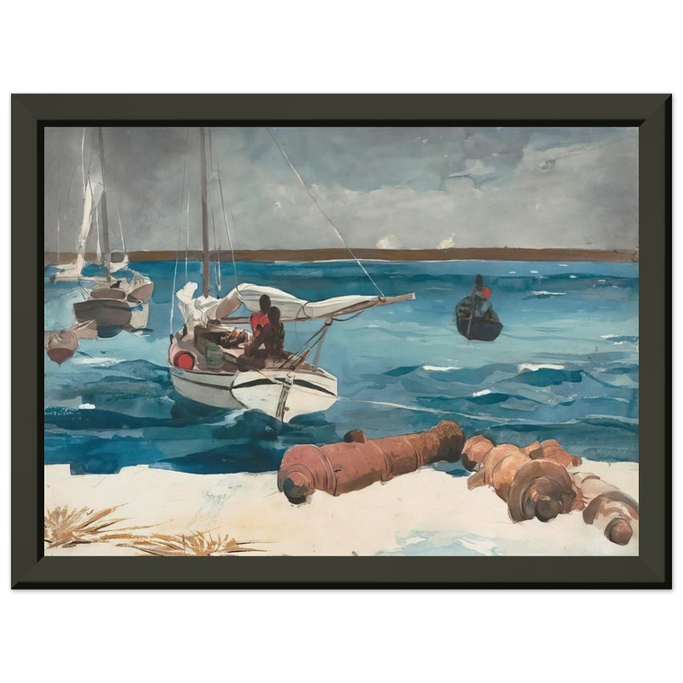 Winslow Homer  NASSAU 1899 Premium Metal Framed Art Print / Poster