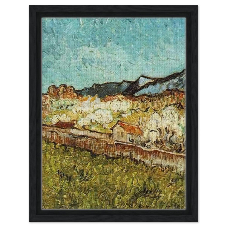 Vincent van Gogh  At the Foot of the Mountains Framed Canvas