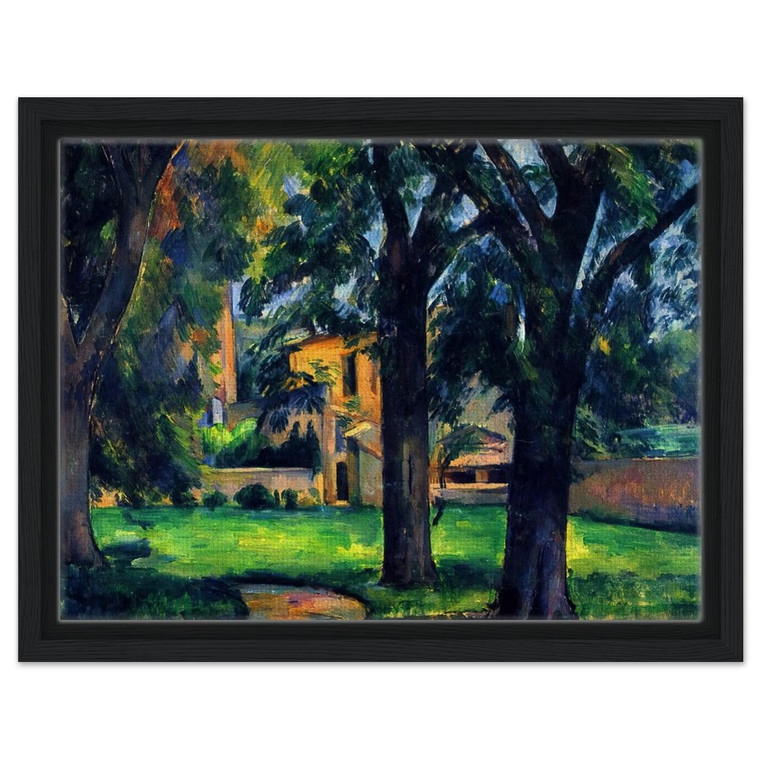 Paul Cezanne  Chestnut Tree and Farm Framed Canvas