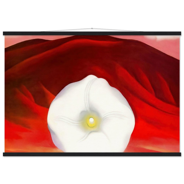 O'Keeffe: Red hills white flower Museum-Quality Matte Paper Poster with Hanger