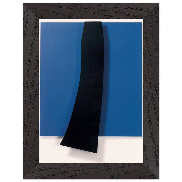 Ellsworth Kelly  Black over Blue Premium Wooden Framed Art Print / Poster