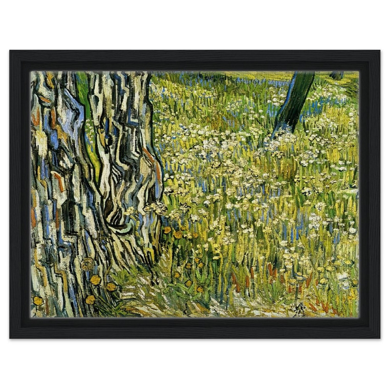 Vincent van Gogh  Tree Trunks in the Grass Framed Canvas