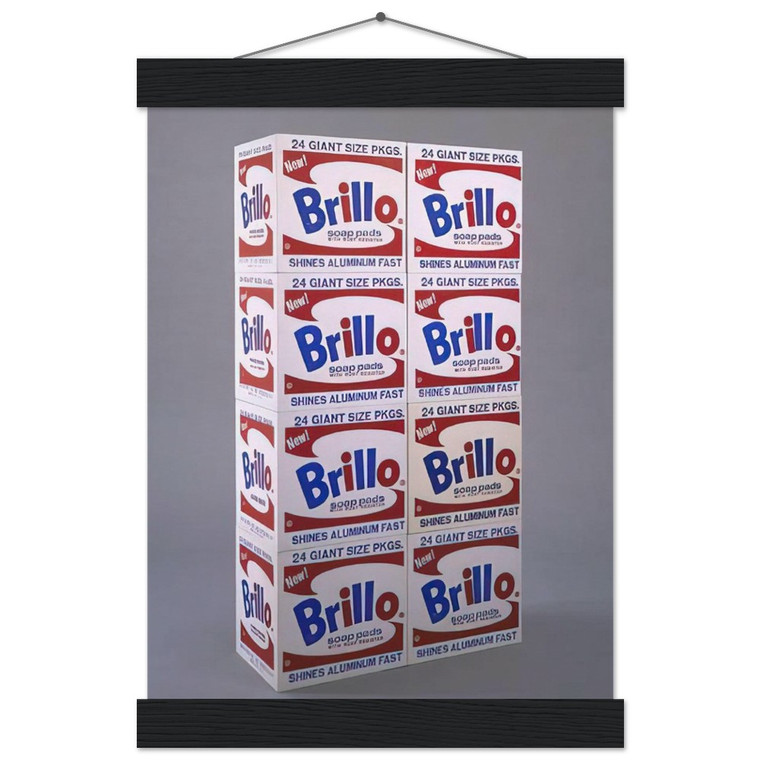 Andy Warhol Brillo Soap Pads Boxes Matte Paper Poster with Hanger