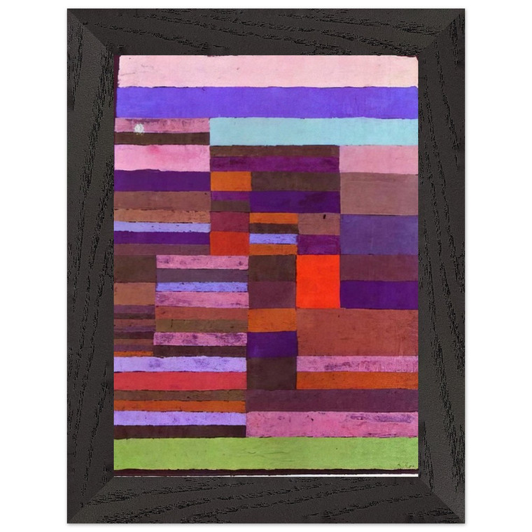 Paul Klee Altimetry of Stripes 1930 Premium Wooden Framed Art Print / Poster