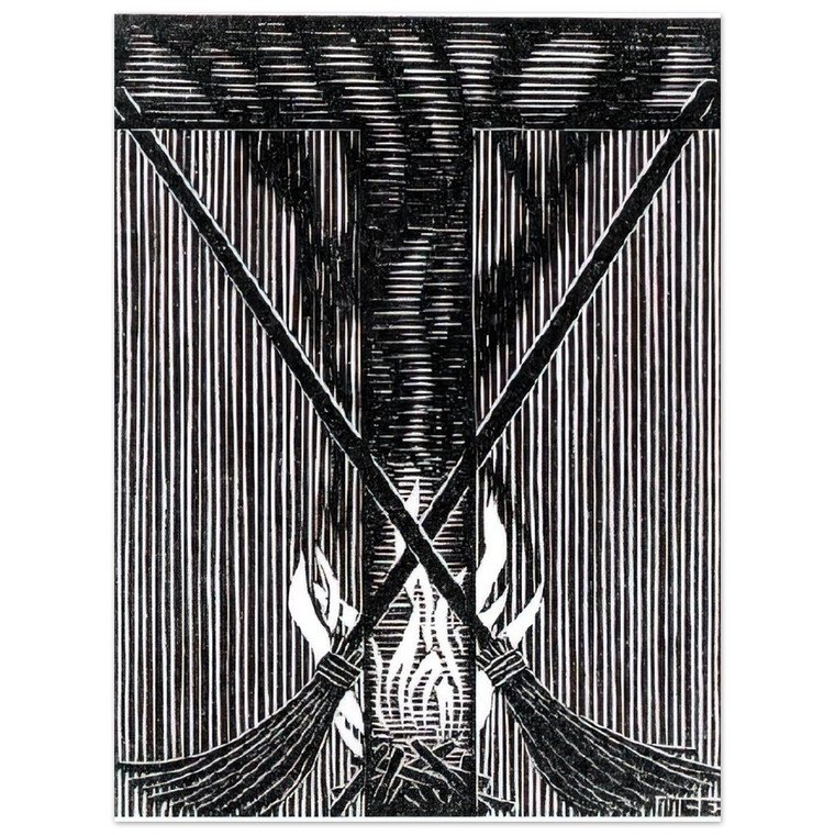 MC Escher  INITIAL T Aluminum Print