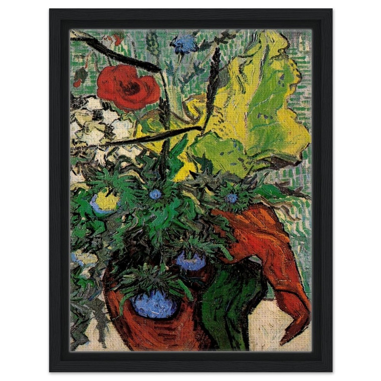 Vincent van Gogh  Wild Flowers and Thistles in a Vase Framed Canvas