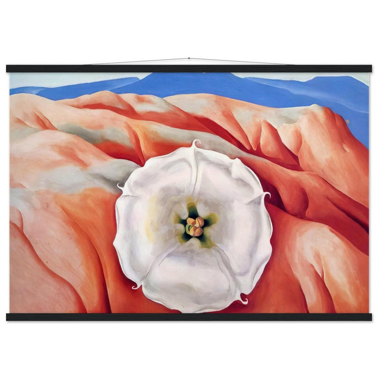 OKeeffe Red Hills White Flower Museum-Quality Matte Paper Poster with Hanger