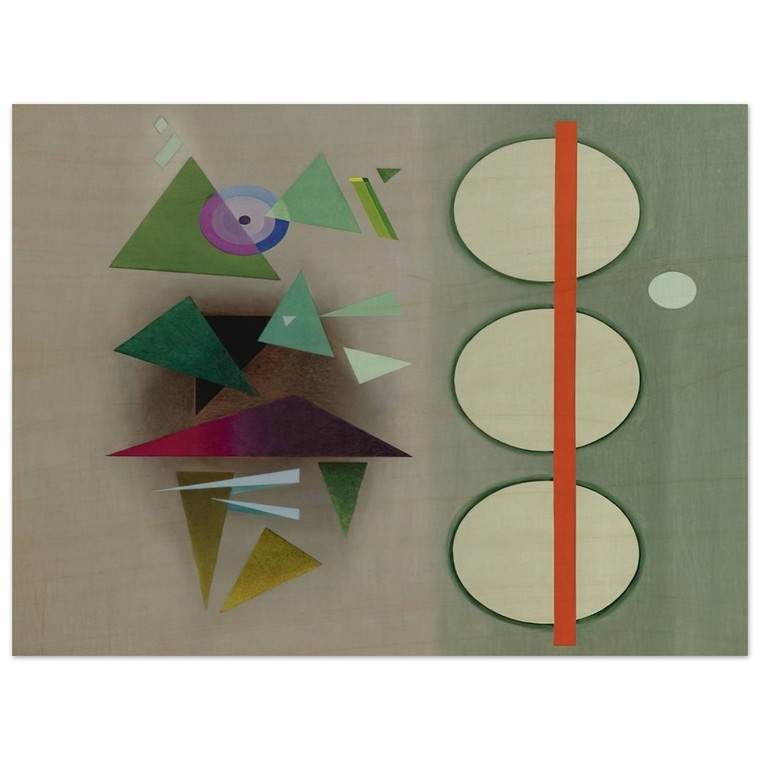 Rudolf Bauer  RED STAFF 1937 Wood Print