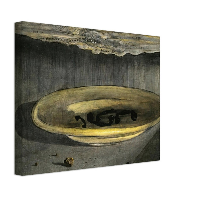 Salvador Dali  LANDSCAPE WITH TELEPHONES ON A PLATE Canvas