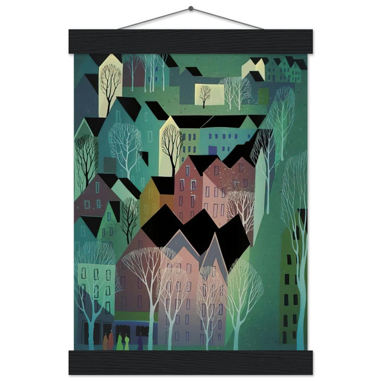 Eyvind Earle  Village Museum-Quality Matte Paper Poster with Hanger