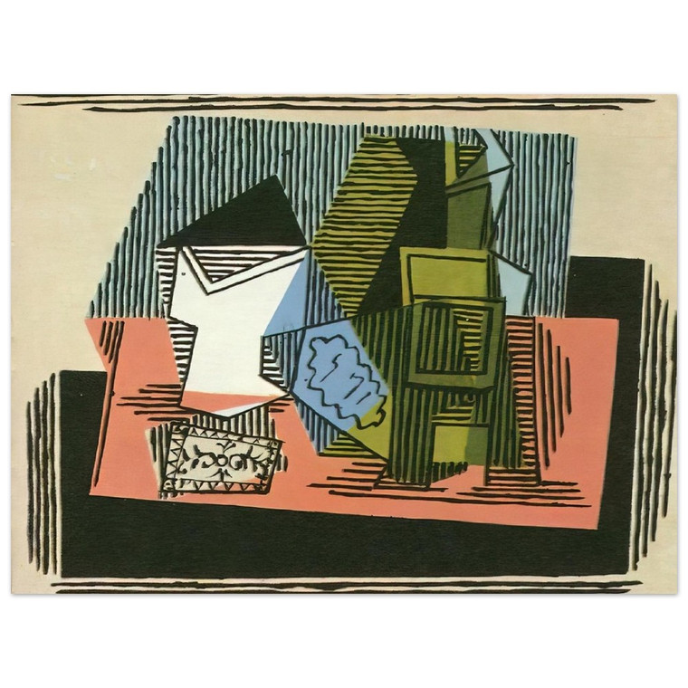 Pablo Picasso  Glass bottle packet of tobacco Aluminum Print