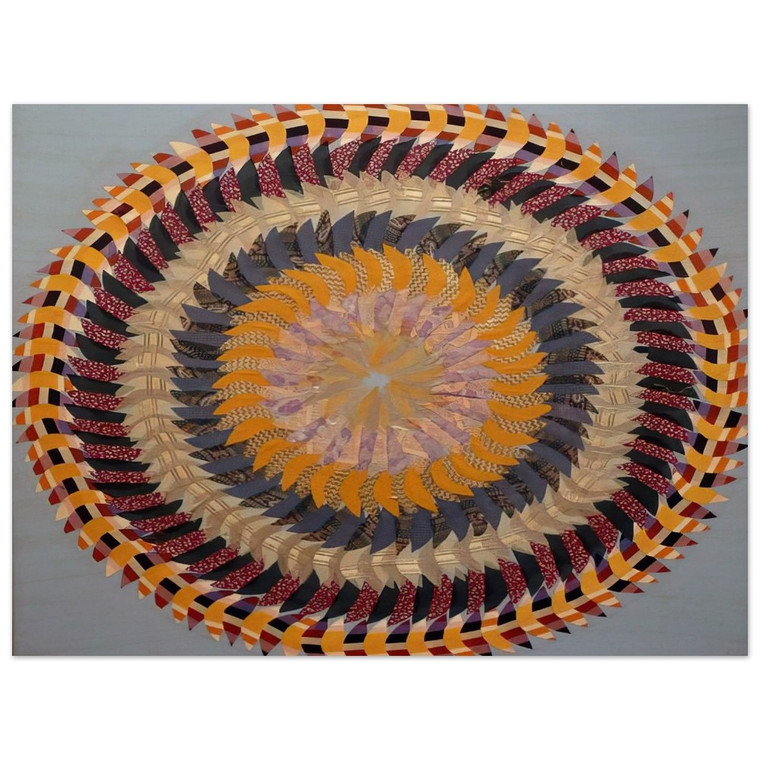 Miriam Schapiro  Golden Pinwheel  1979 Wood Print