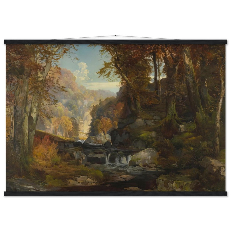 Thomas Moran Tohickon Creek Autumn Museum-Quality Matte Poster with Hanger