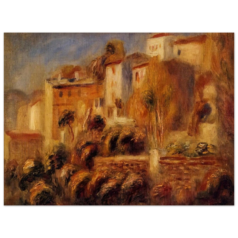 PierreAuguste Renoir  Houses at Cagnes Aluminum Print