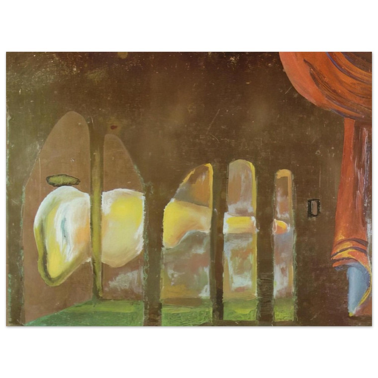 Salvador Dali  GREAT TAPEWORM MASTURBATOR APPEARS BEHIND ARCADES Aluminum Print