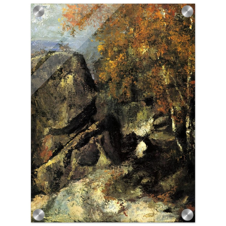 Paul Cezanne  Rock in the Forest of Fontainbleau Acrylic Print