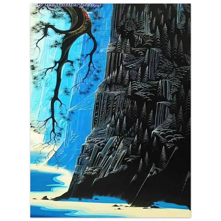 Eyvind Earle  Cliffs Ascending Aluminum Print